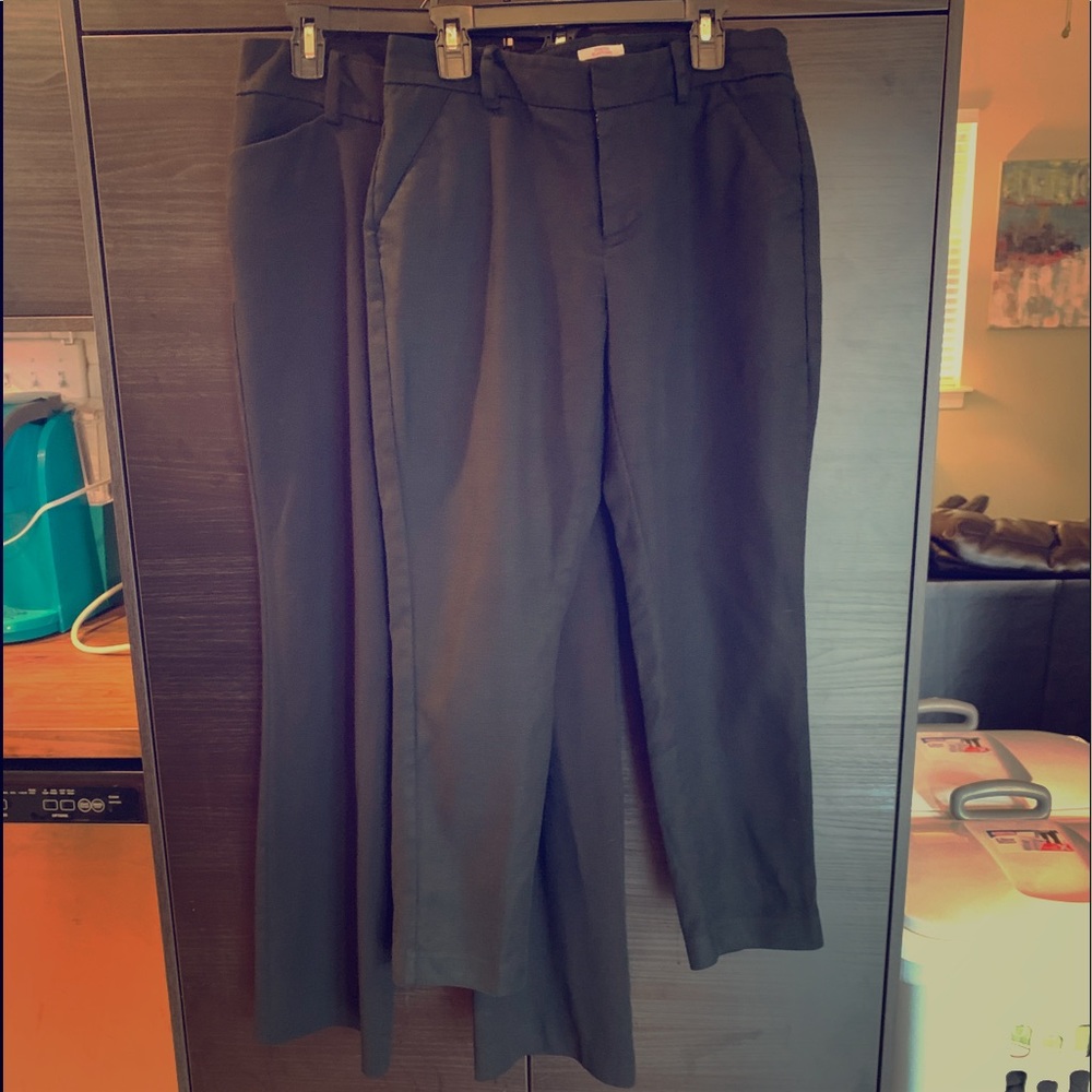 Bundle of 2 black work pants, bootcut and ankle